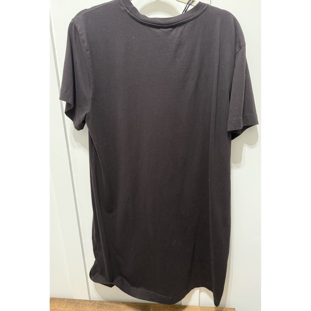 H & M black basic t shirt dress short sleeve‎ medium 100% cotton comfy classic - Picture 2 of 10